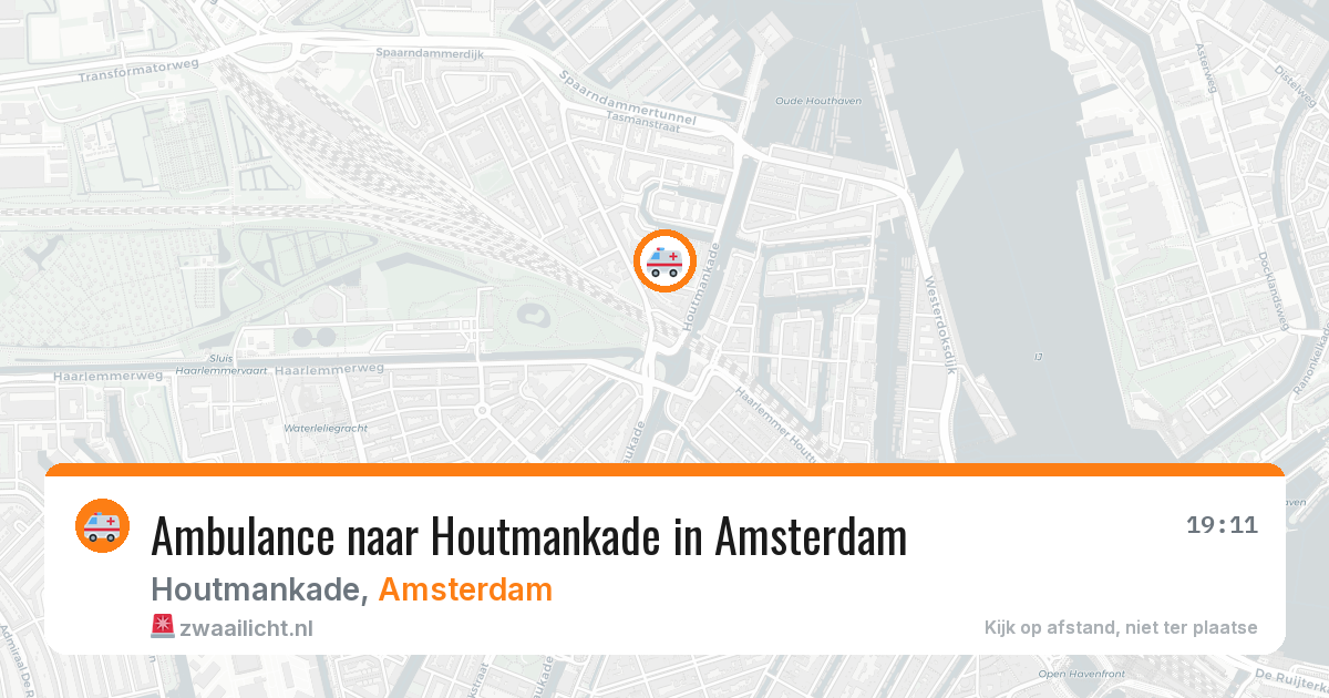 Ambulance naar Houtmankade in Amsterdam — 13 mrt 2026