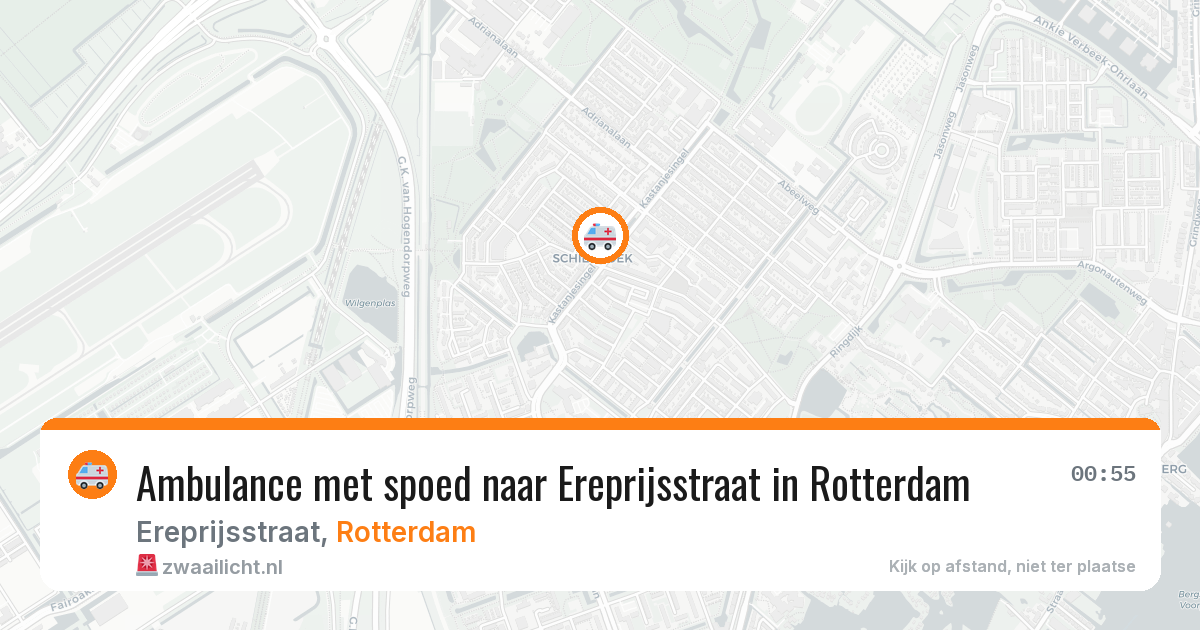 Ambulance met spoed naar Ereprijsstraat in Rotterdam — 24 apr 2026