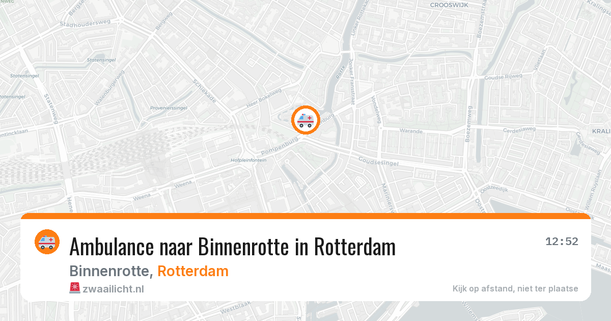 Ambulance naar Binnenrotte in Rotterdam — 9 mei 2026