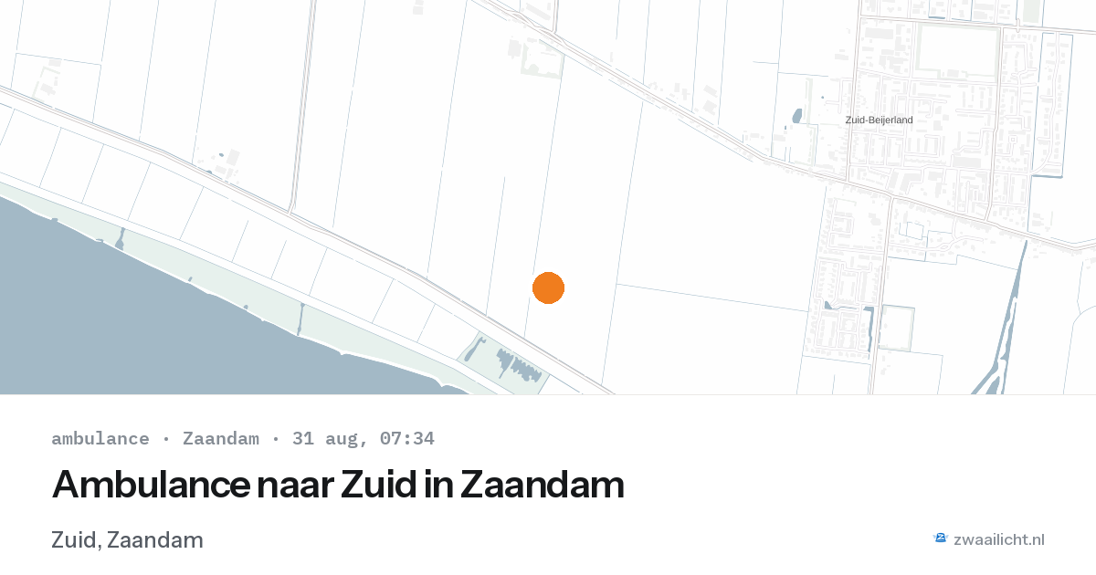 Ambulance naar Zuid in Zaandam — 31 aug 2026