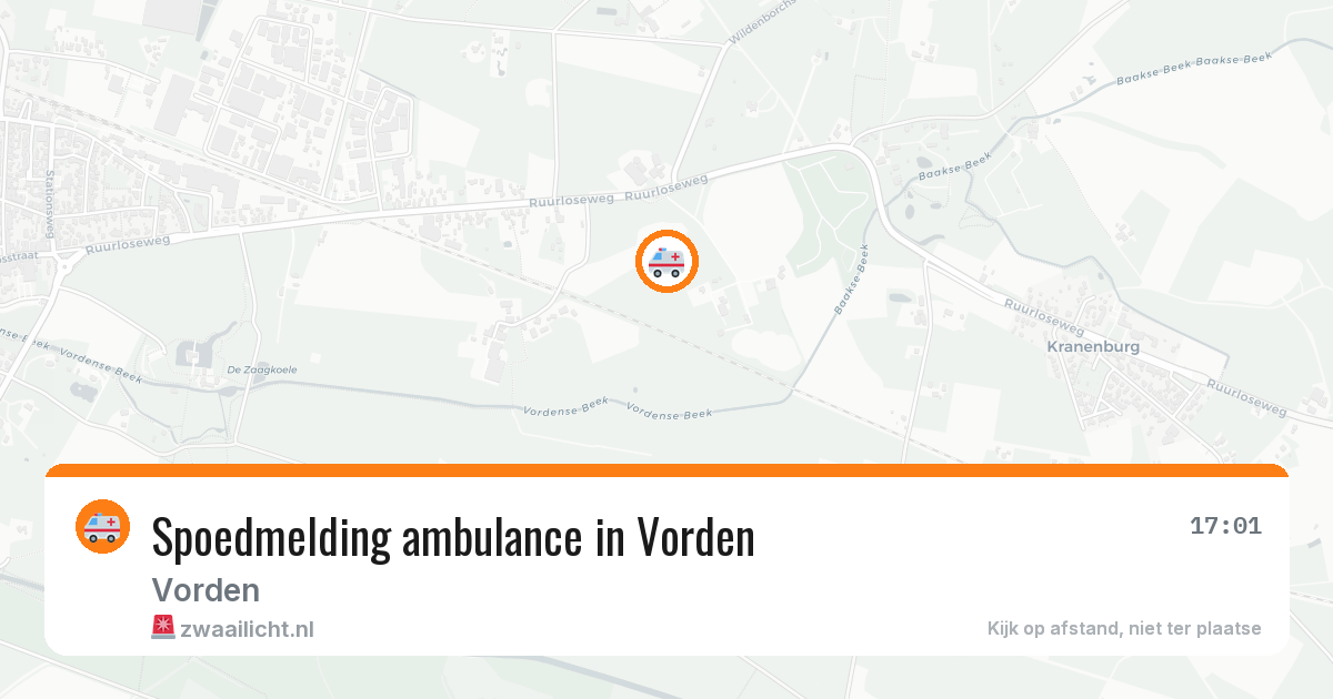 Spoedmelding ambulance in Vorden — 10 aug 2026