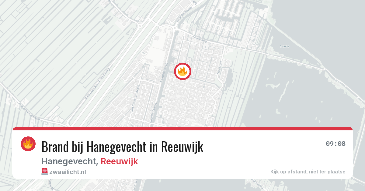 Brand bij Hanegevecht in Reeuwijk — 26 jun 2026