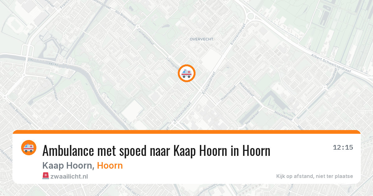 Ambulance met spoed naar Kaap Hoorn in Hoorn — 20 jan 2026