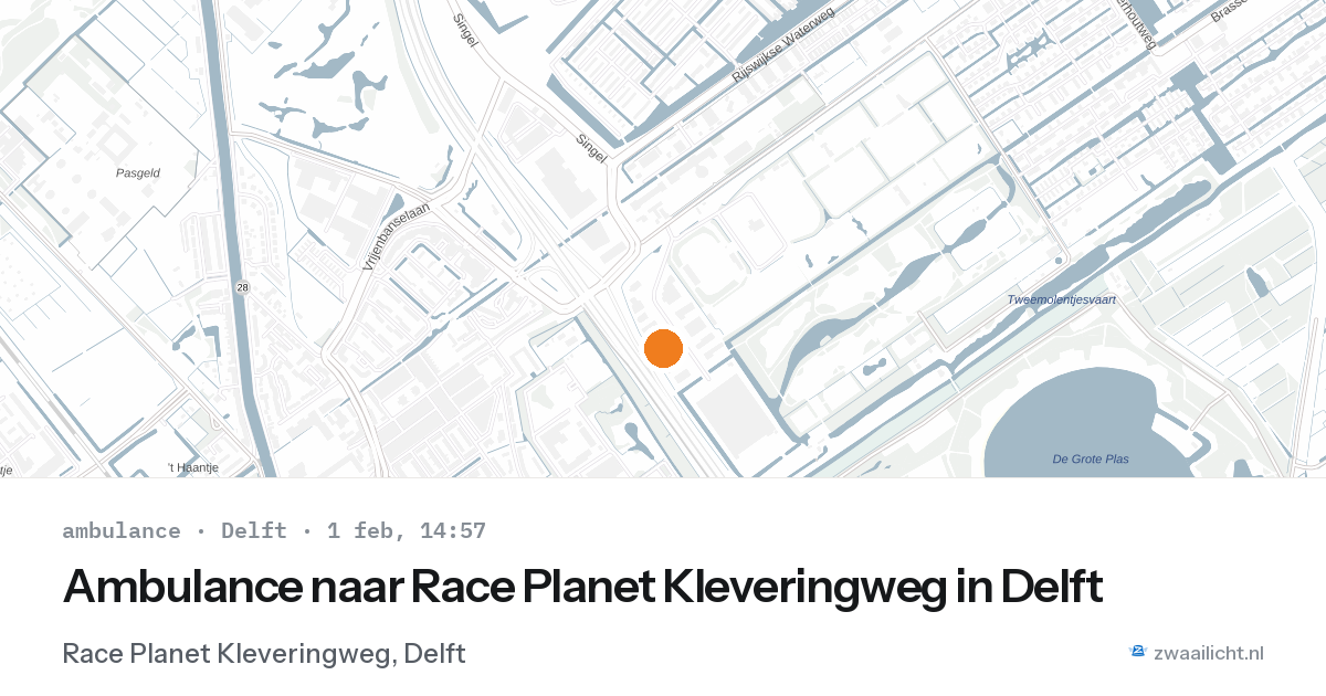 Ambulance naar Race Planet Kleveringweg in Delft — 1 feb 2026