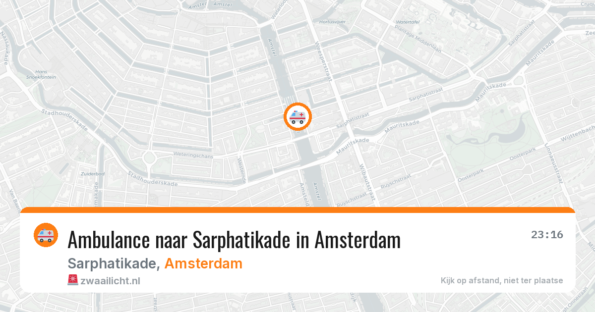 Ambulance naar Sarphatikade in Amsterdam — 19 jul 2026