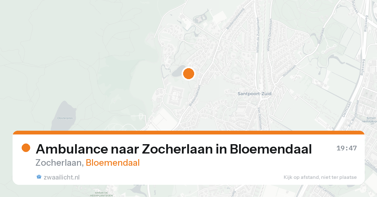 Ambulance naar Zocherlaan in Bloemendaal — 28 mei 2026
