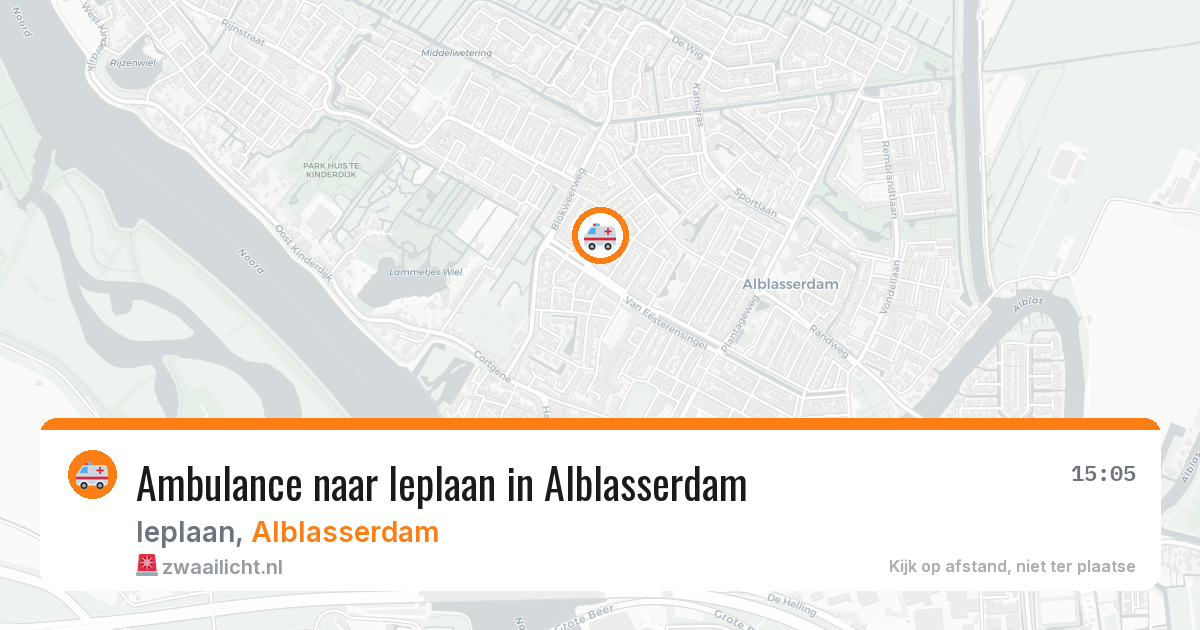 Ambulance naar Ieplaan in Alblasserdam — 17 mei 2026