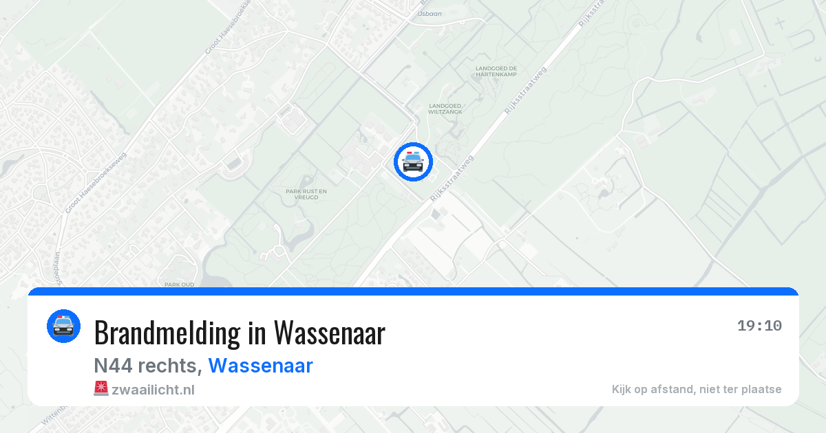 Brandmelding in Wassenaar — 13 aug 2026