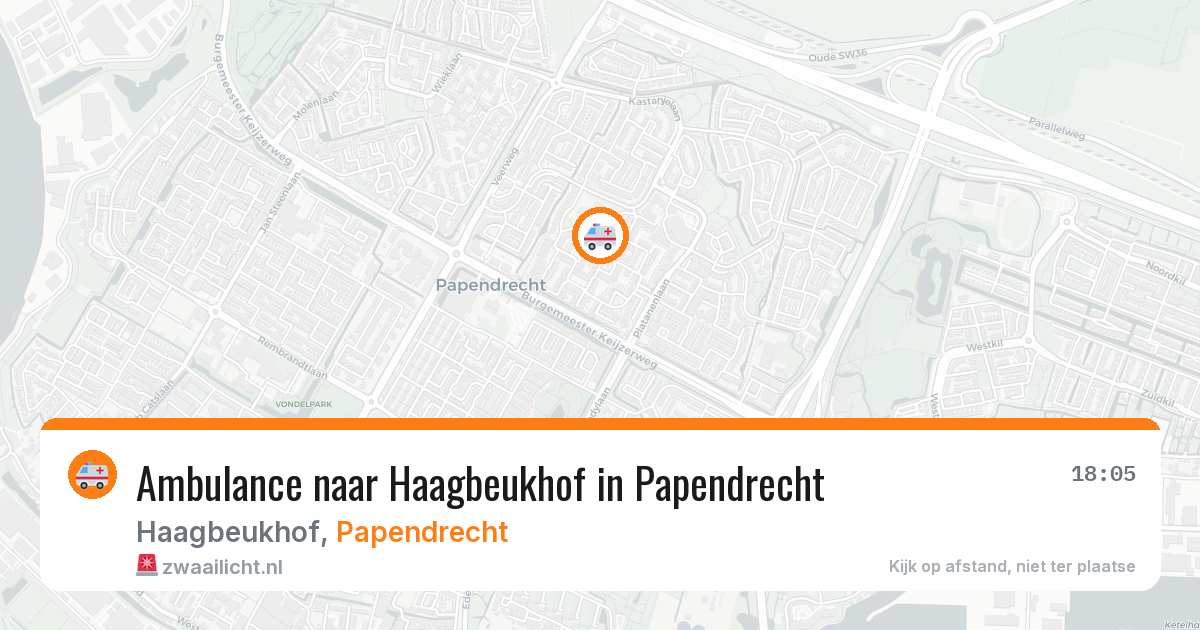 Ambulance naar Haagbeukhof in Papendrecht — 28 mrt 2026