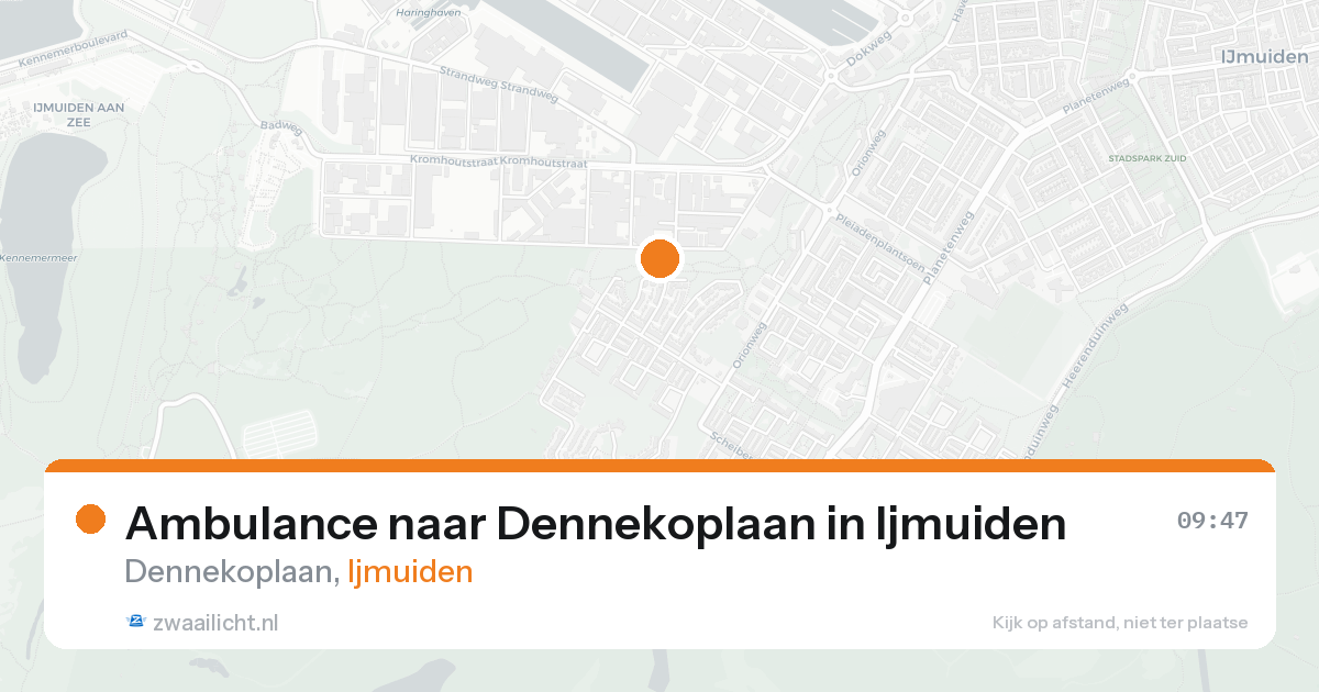 Ambulance naar Dennekoplaan in Ijmuiden — 24 aug 2026