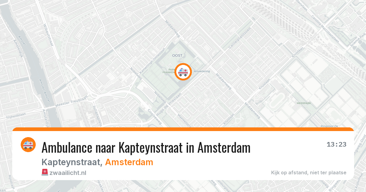 Ambulance naar Kapteynstraat in Amsterdam — 7 jul 2026
