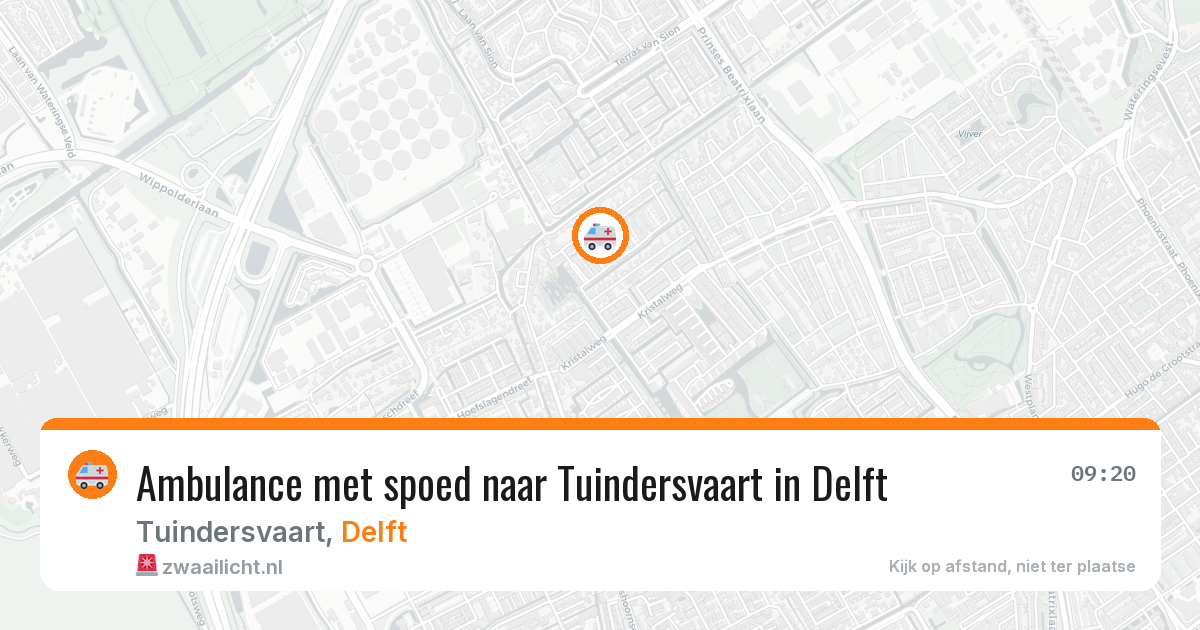 Ambulance met spoed naar Tuindersvaart in Delft — 7 aug 2026