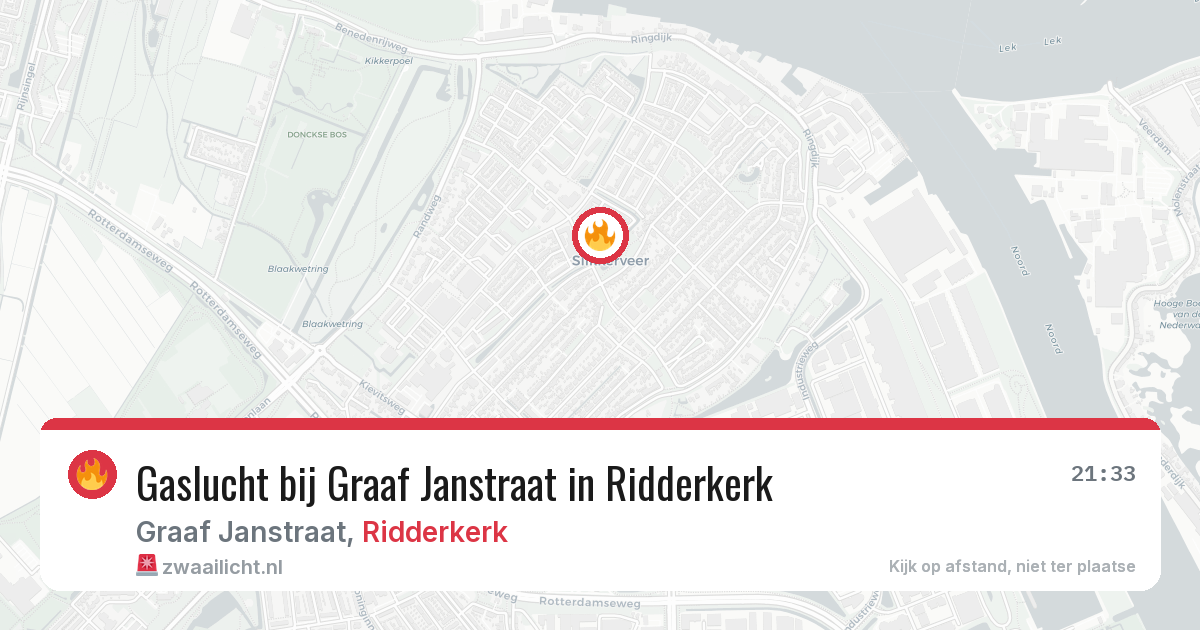 Gaslucht bij Graaf Janstraat in Ridderkerk — 5 mrt 2026