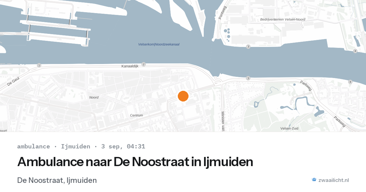 Ambulance naar De Noostraat in Ijmuiden — 3 sep 2026
