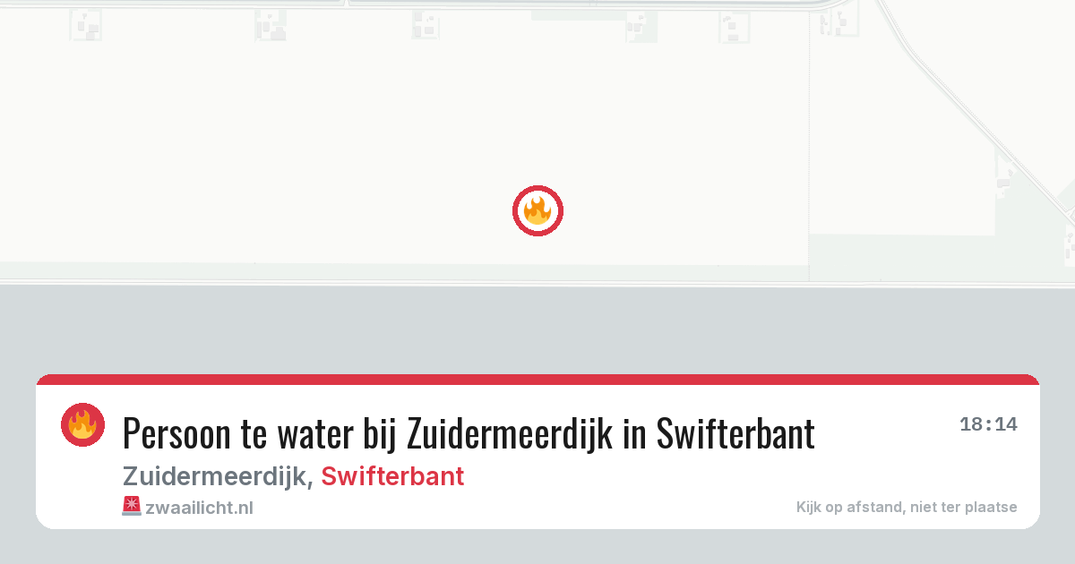 Persoon te water bij Zuidermeerdijk in Swifterbant — 26 jul 2026