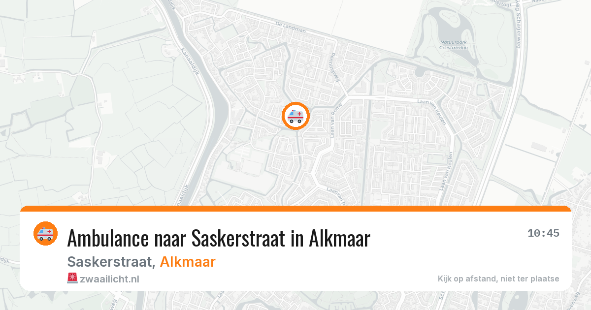 Ambulance naar Saskerstraat in Alkmaar — 18 jun 2026
