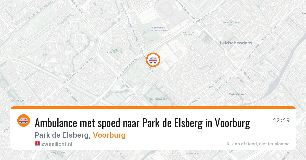 Ambulance met spoed naar Park de Elsberg in Voorburg — 11 aug 2026