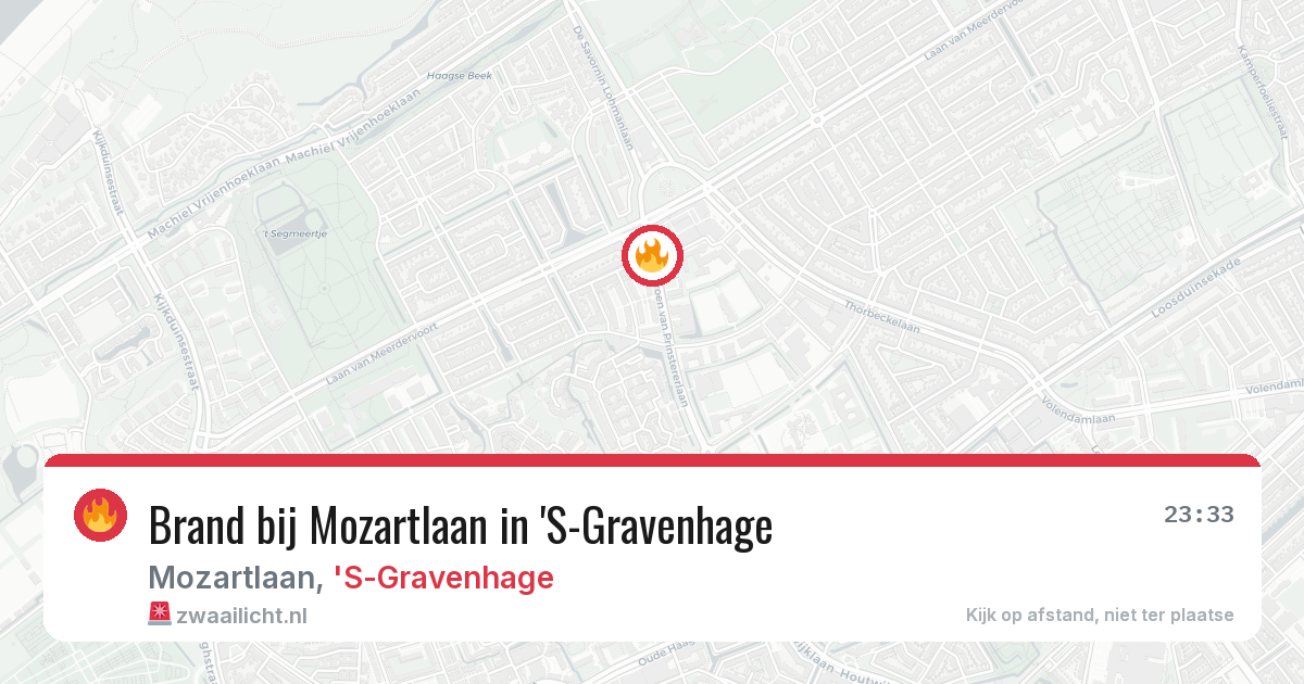 Brand bij Mozartlaan in 'S-Gravenhage — 6 jun 2026