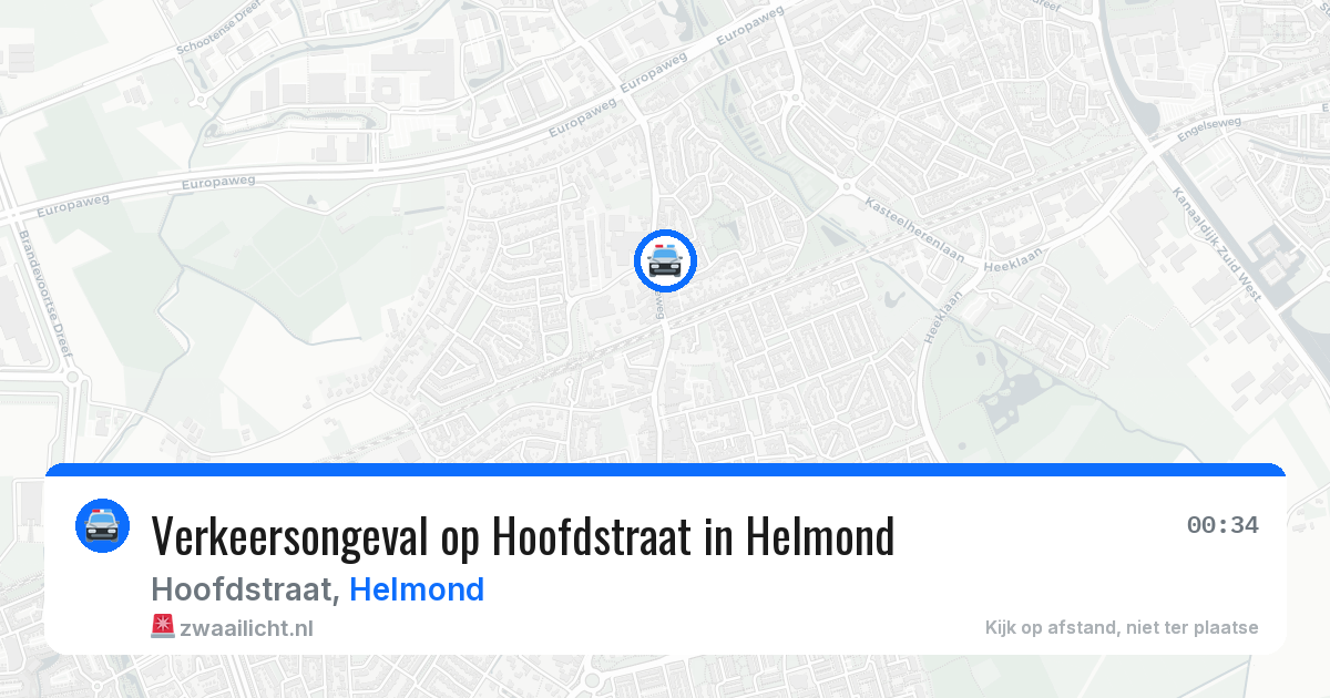 Verkeersongeval op Hoofdstraat in Helmond — 18 jun 2026