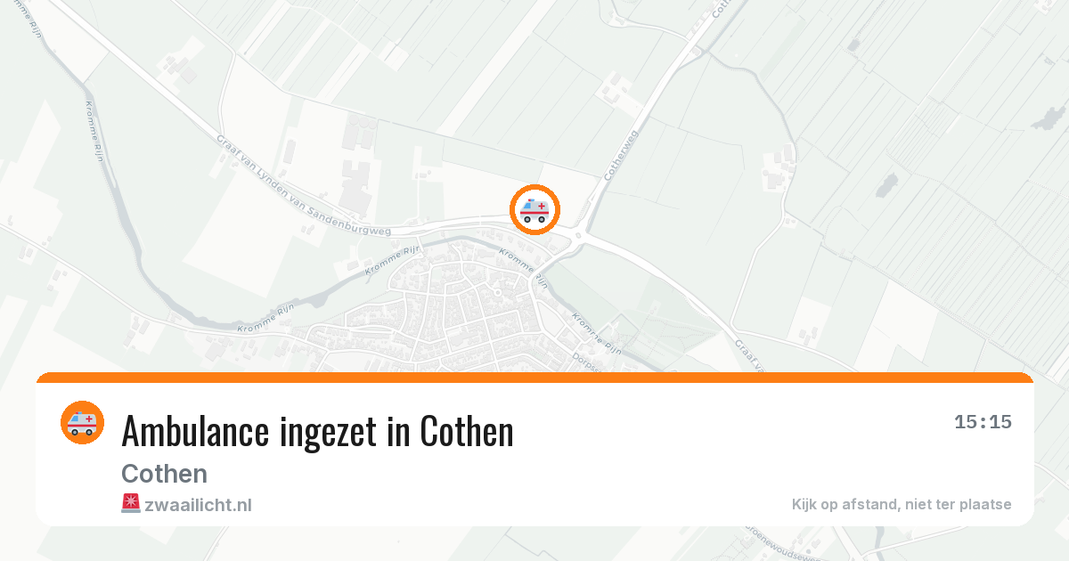 Ambulance ingezet in Cothen — 13 jun 2026