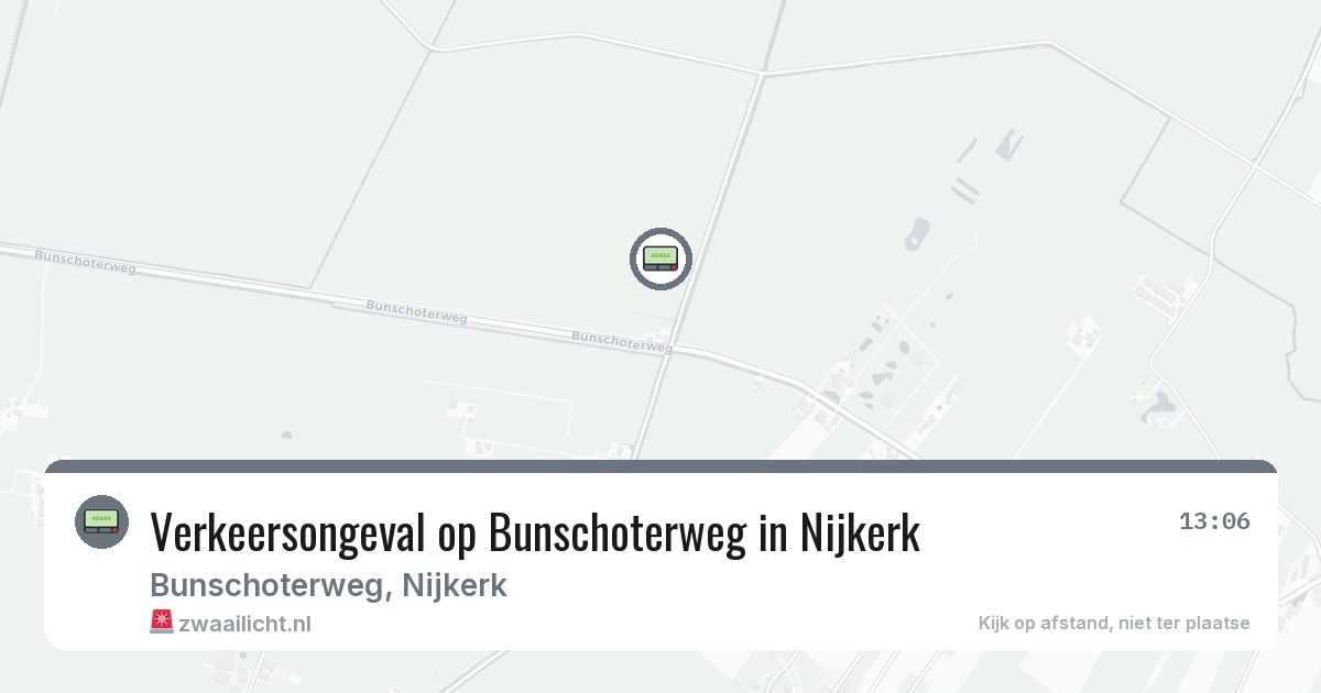 Verkeersongeval op Bunschoterweg in Nijkerk — 21 feb 2026