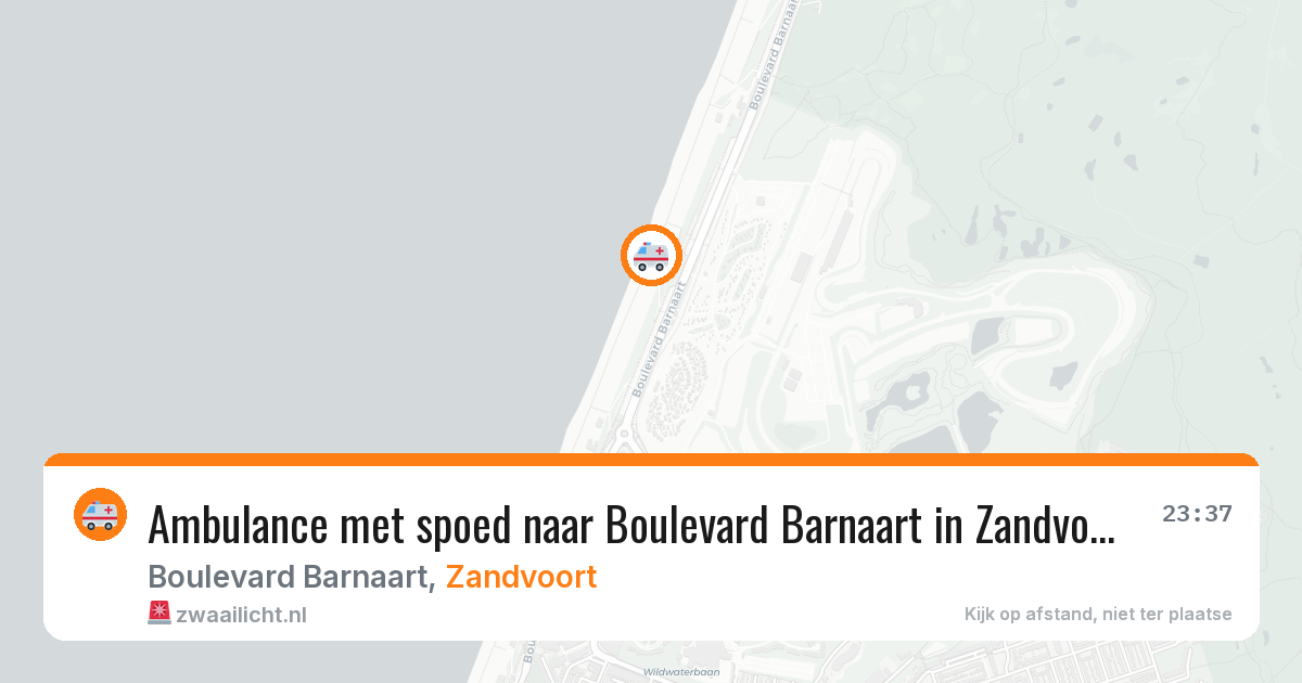 Ambulance met spoed naar Boulevard Barnaart in Zandvoort — 26 jun 2026