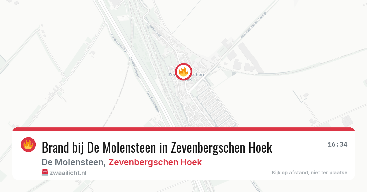 Brand bij De Molensteen in Zevenbergschen Hoek — 22 apr 2026
