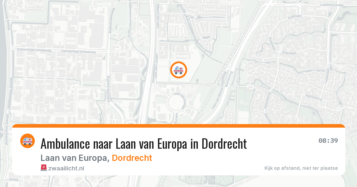 Ambulance naar Laan van Europa in Dordrecht — 6 jul 2026