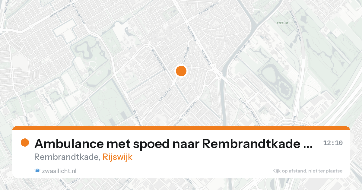 Ambulance met spoed naar Rembrandtkade in Rijswijk — 23 mrt 2026