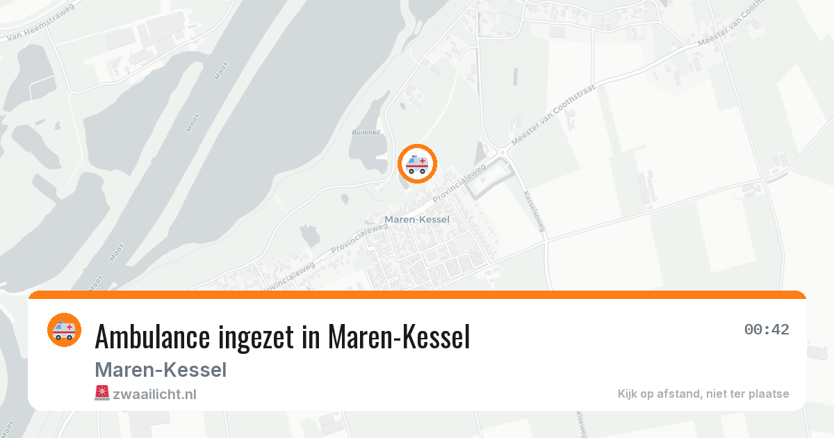 Ambulance ingezet in Maren-Kessel — 1 aug 2026