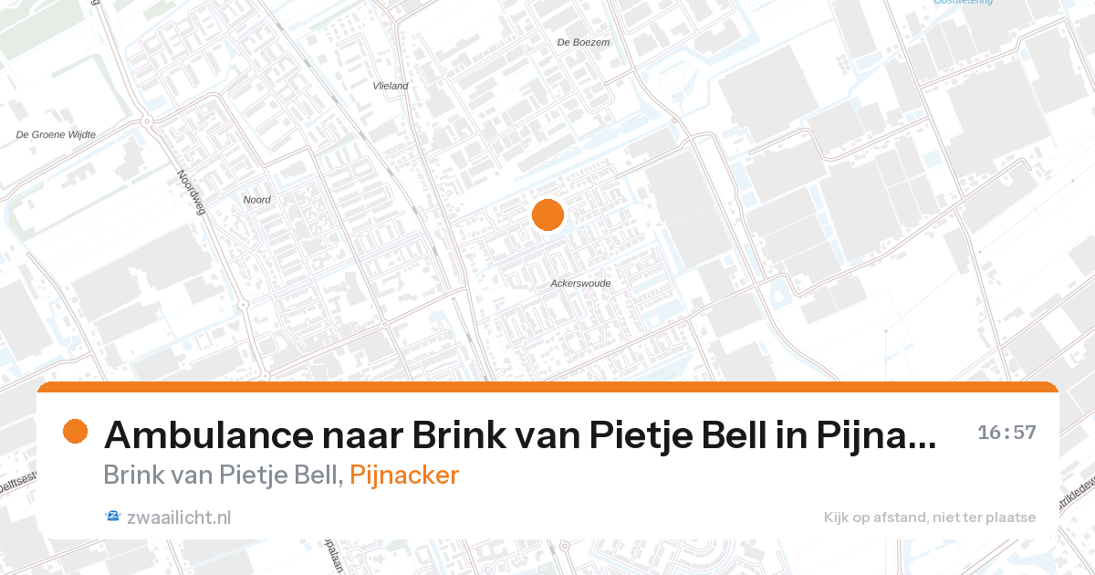 Ambulance naar Brink van Pietje Bell in Pijnacker — 28 feb 2026