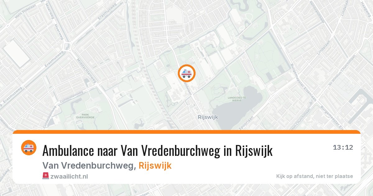 Ambulance naar Van Vredenburchweg in Rijswijk — 11 aug 2026