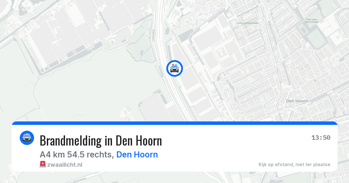 Brandmelding in Den Hoorn — 12 aug 2026