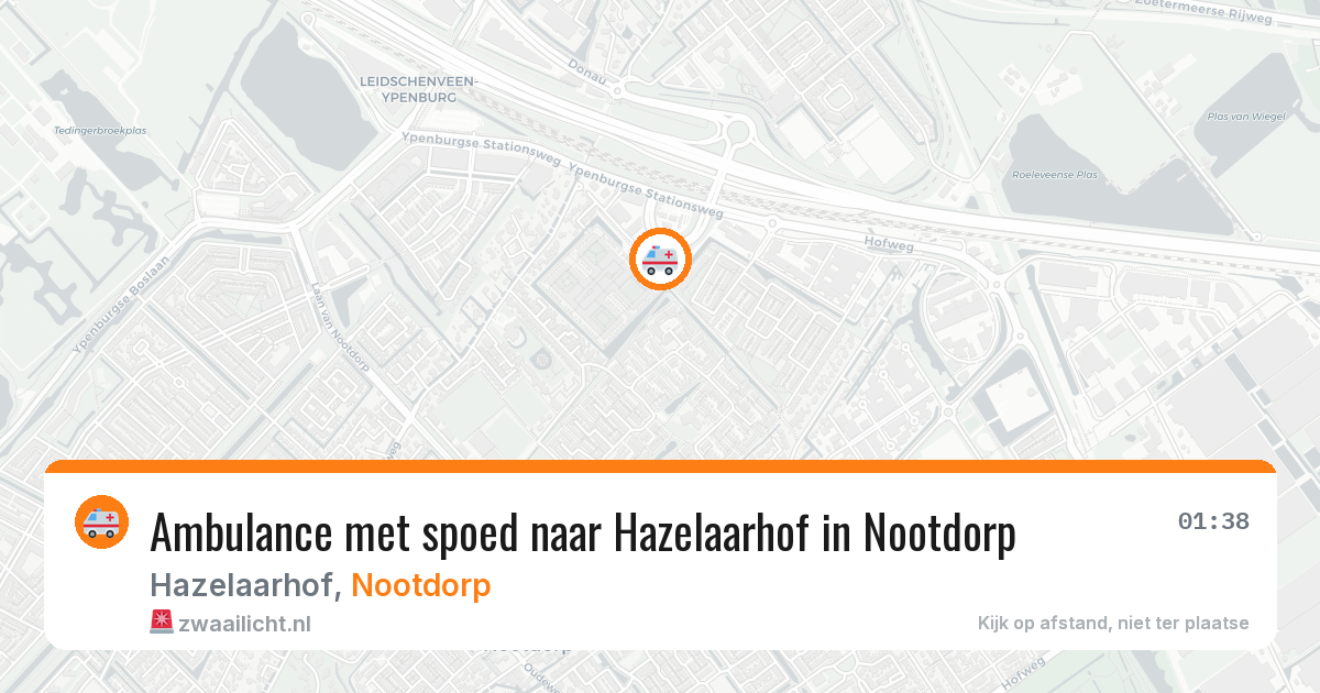 Ambulance met spoed naar Hazelaarhof in Nootdorp — 14 aug 2026