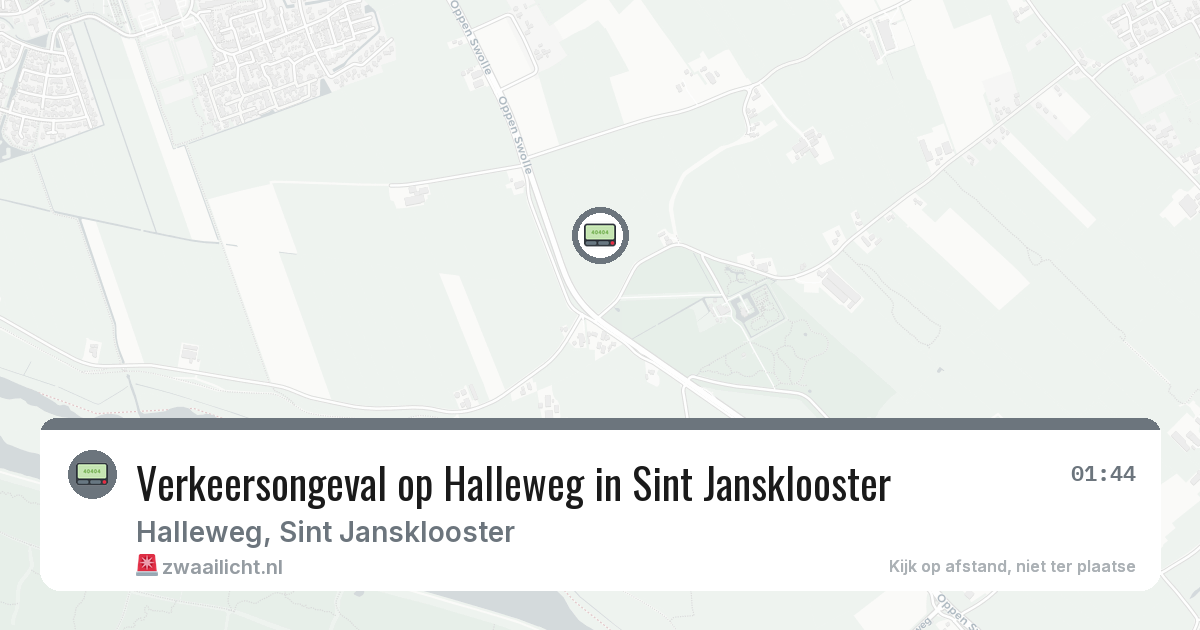Verkeersongeval op Halleweg in Sint Jansklooster — 13 jun 2026