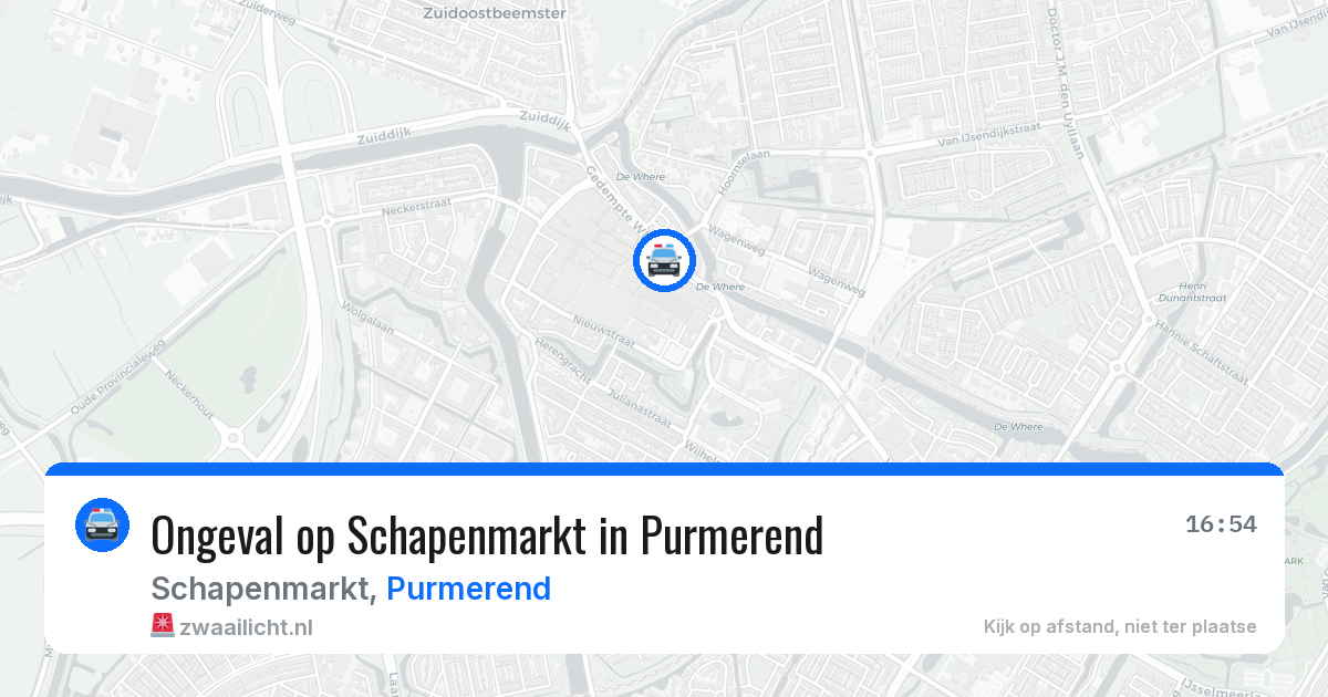 Ongeval op Schapenmarkt in Purmerend — 23 mei 2026