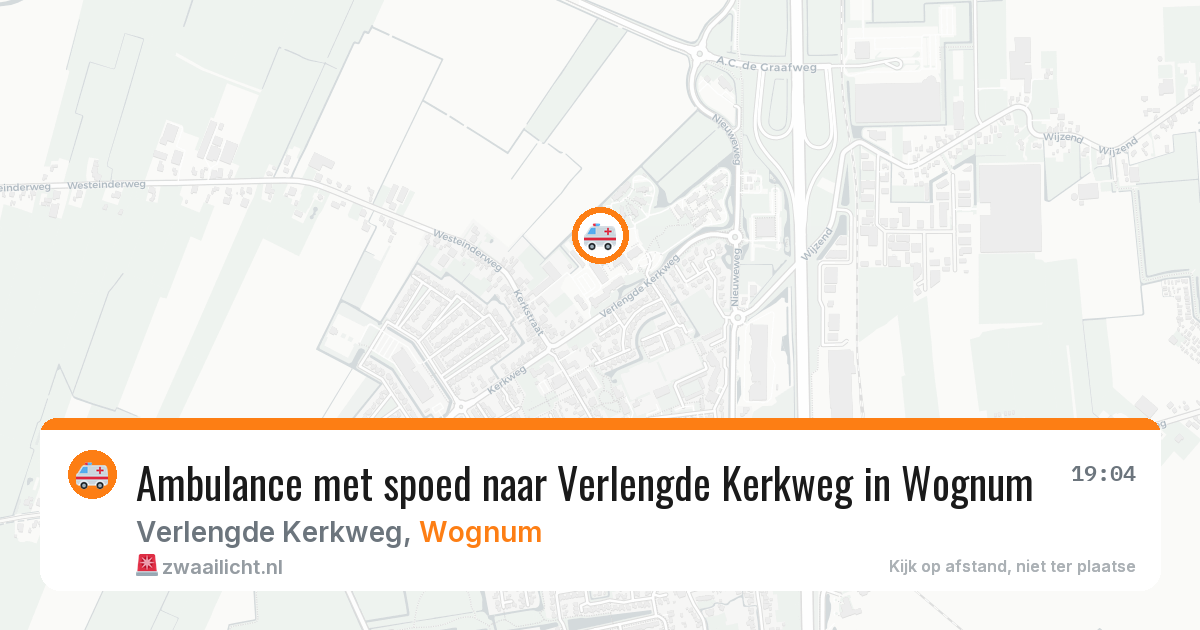 Ambulance met spoed naar Verlengde Kerkweg in Wognum — 2 feb 2026