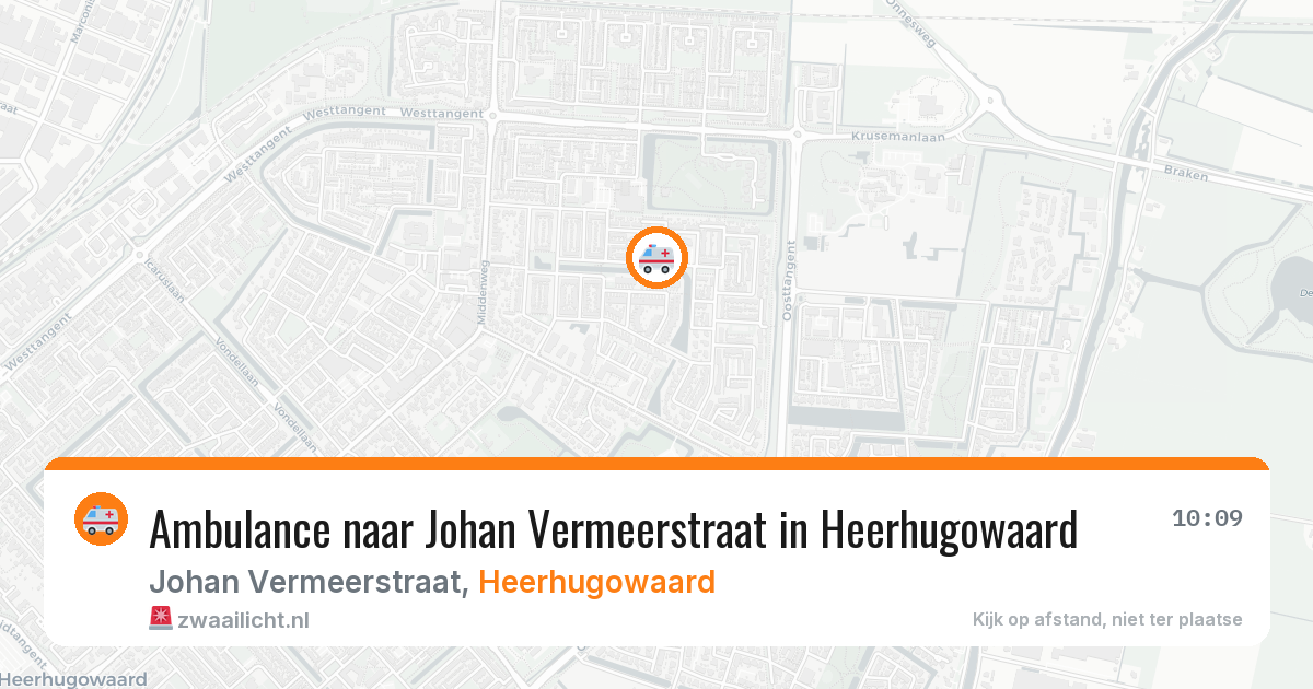 Ambulance naar Johan Vermeerstraat in Heerhugowaard — 20 mei 2026