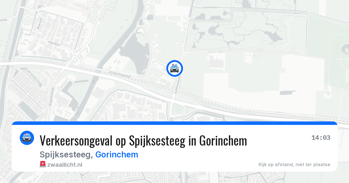 Verkeersongeval op Spijksesteeg in Gorinchem — 26 apr 2026