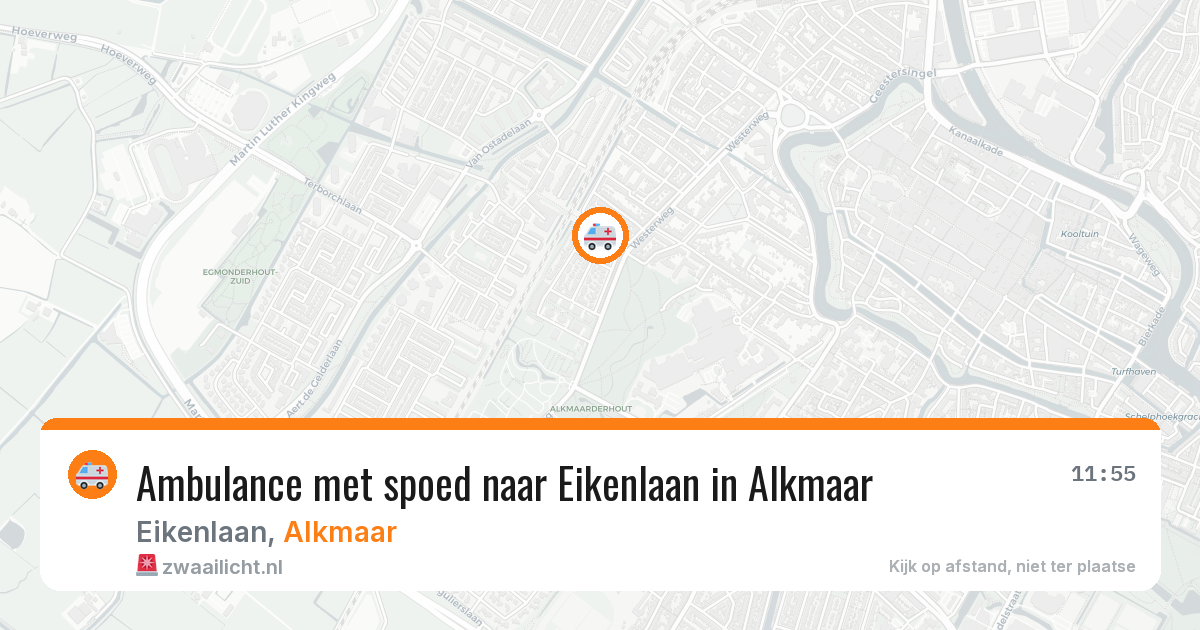 Ambulance met spoed naar Eikenlaan in Alkmaar — 11 jun 2026