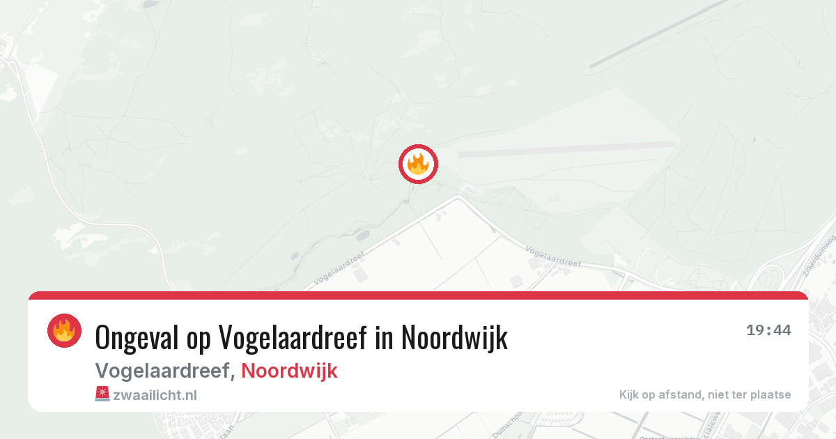 Ongeval op Vogelaardreef in Noordwijk — 12 aug 2026