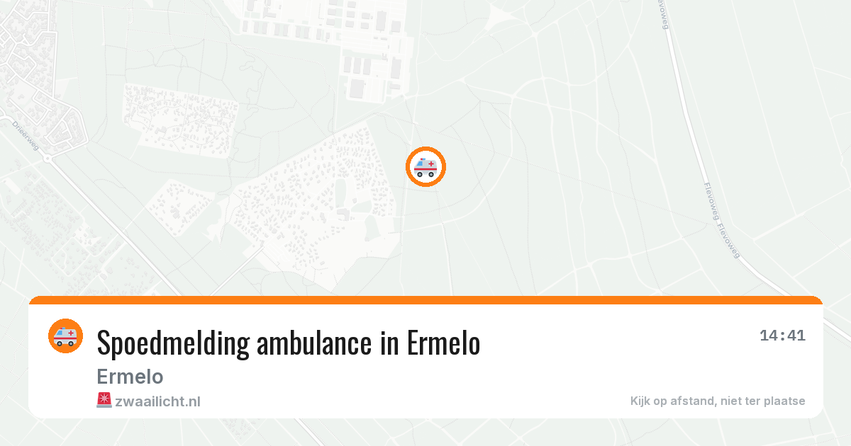 Spoedmelding ambulance in Ermelo — 10 aug 2026