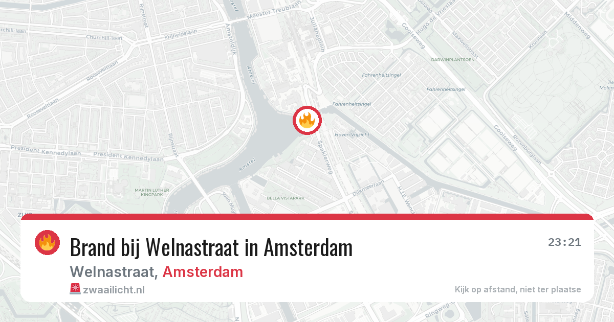 Brand bij Welnastraat in Amsterdam — 3 mrt 2026