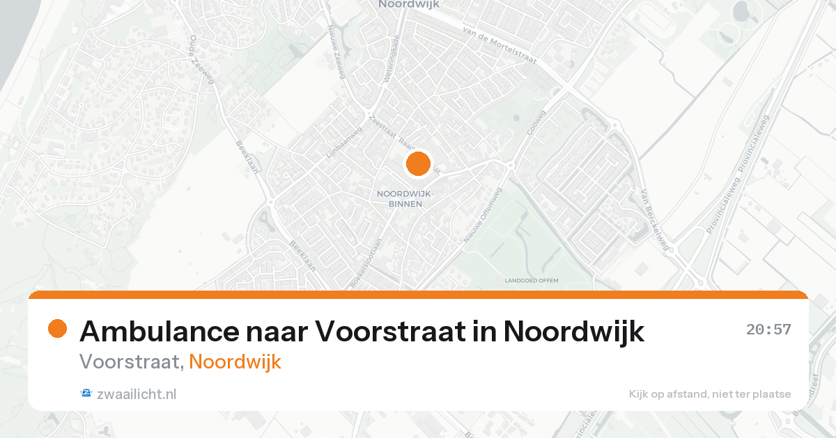 Ambulance naar Voorstraat in Noordwijk — 22 aug 2026