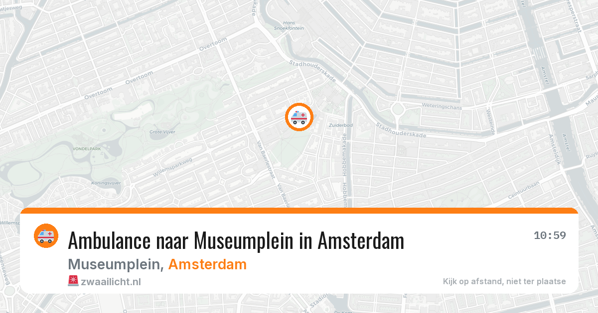 Ambulance naar Museumplein in Amsterdam — 13 aug 2026