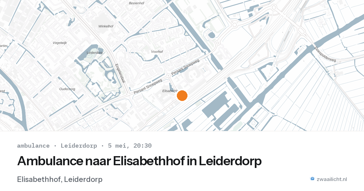 Ambulance naar Elisabethhof in Leiderdorp — 5 mei 2026