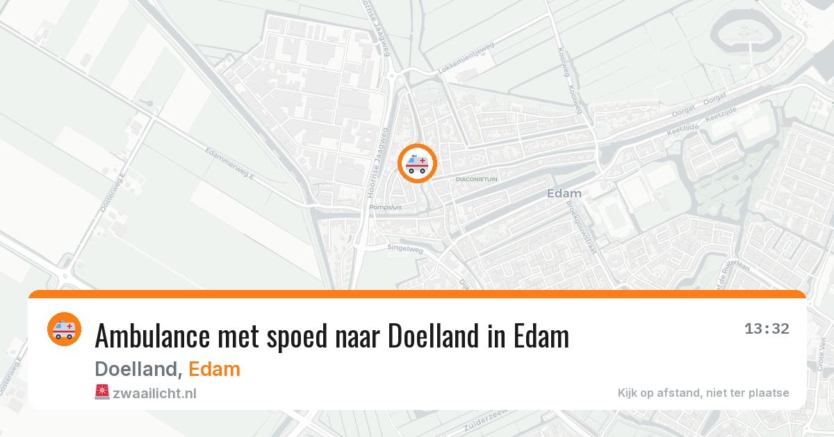 Ambulance met spoed naar Doelland in Edam — 2 mei 2026
