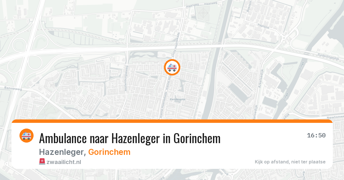 Ambulance naar Hazenleger in Gorinchem — 1 aug 2026