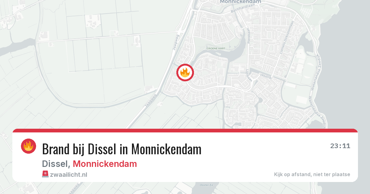 Brand bij Dissel in Monnickendam — 27 jun 2026