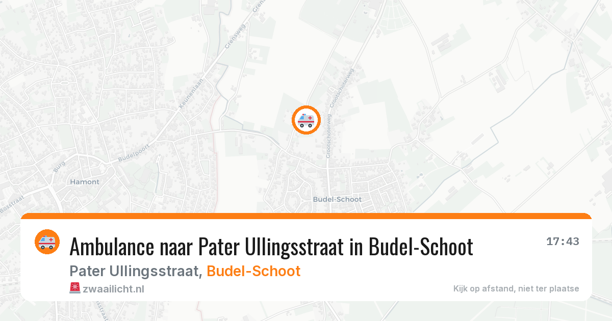 Ambulance naar Pater Ullingsstraat in Budel-Schoot — 28 jun 2026